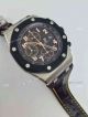 Audemars Piguet Black Dial White steel aprons Black  Leather Watch Bracelet (4)_th.jpg